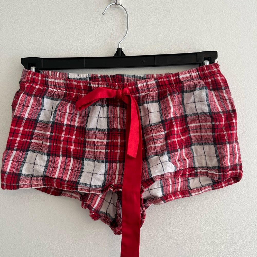 Flannel PJ shorts